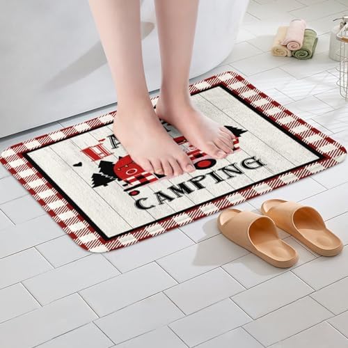 Feelyou Happy Camping Bathroom Rug 16x24 Kids RV Mat