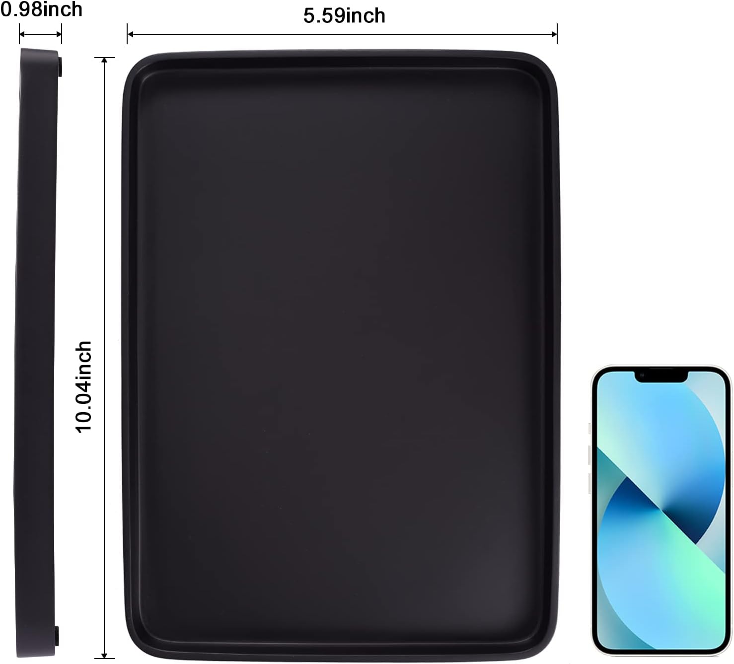 SZYRL Black Resin Bathroom Vanity Tray 1004 x 559 x 098 Inches