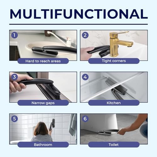 KMOSENIA Rotating Crevice Cleaning Brush Set 2PCS
