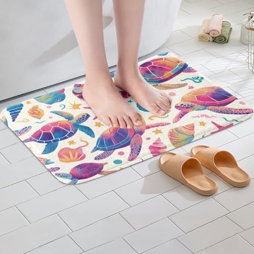 Erosebridal Sea Turtle Bath Rug Set for Kids 1