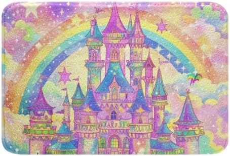 Feelyou Castle Bath Rug 16x24 Rainbow Kids
