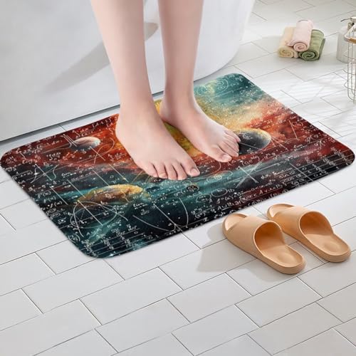 Feelyou Math Equation Bath Rugs 16x24 Kids Galaxy Solar System