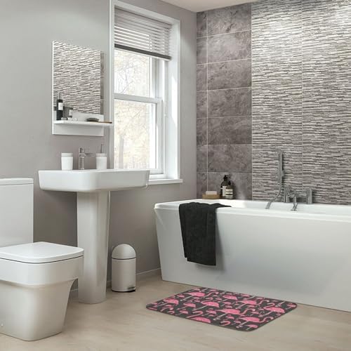 MZERSE Unique Bathroom Rug with Non-Slip Design