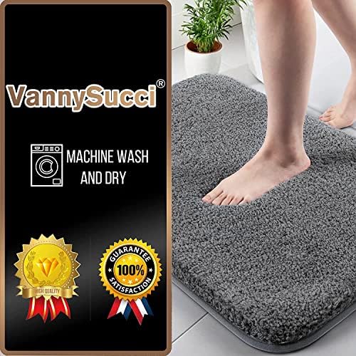 VannySucci 24x16 Non-Slip Bath Mat with Microfiber