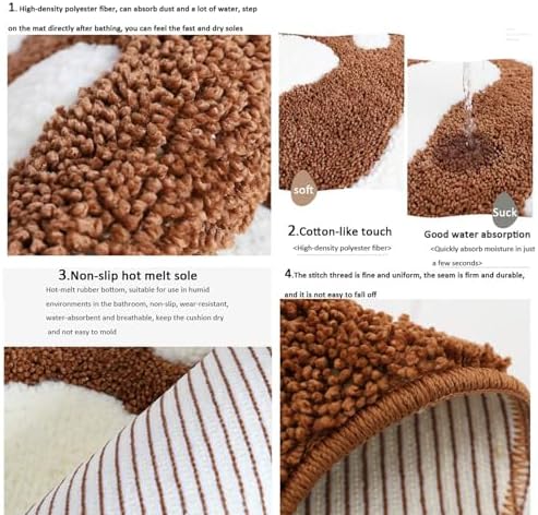 Guireele Bathroom Rug Mat Non-Slip Water Absorbent 16x24