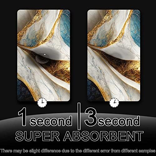 DJSOK Bath Mat Rug - Non-Slip Absorbent Marble Design 16x24 Rectangle