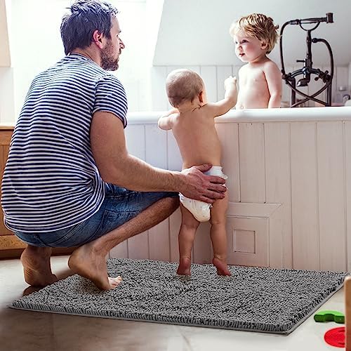 Deconovo Bath Mat 24x17 Inch Non-Slip Microfiber Rug