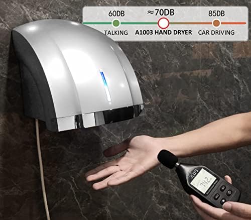 POLASEN Hand Dryers Pack of 2 Silver 110V ADA Compliant
