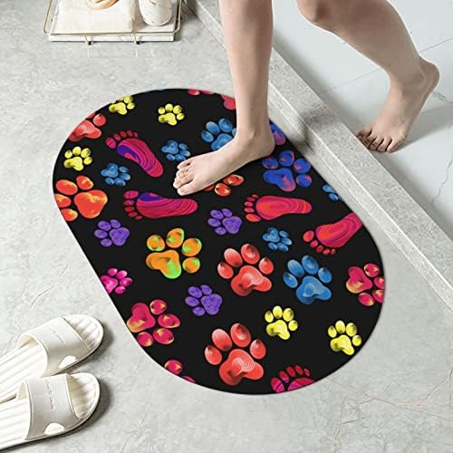 Juniissl Paw Bath Mat Diatomaceous Earth Rug 16x24