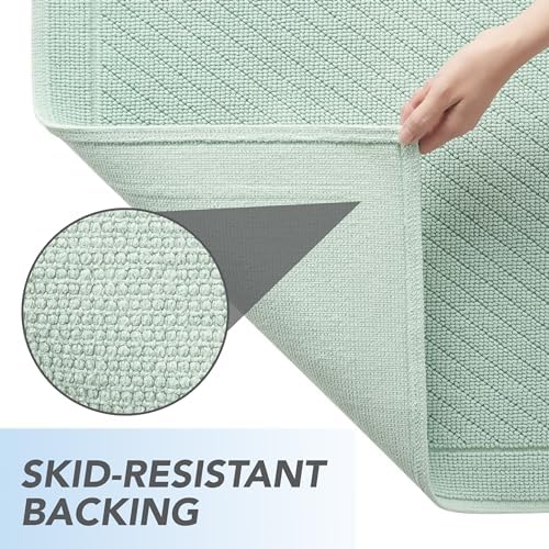 Arkwright 100 Cotton Bath Rug - Green 20x32 in 1