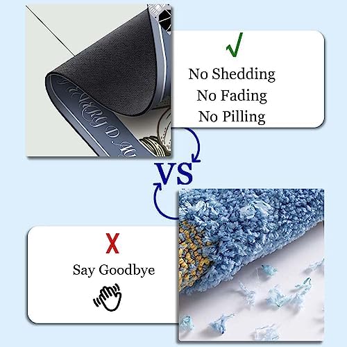 ZHUZHISHAN Quick Drying Bathroom Mat with Non-Slip Rubber Bottom
