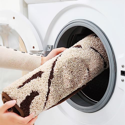 LEVINIS Moss Bath Rug Absorbent Non-Slip Boho Mat 24x16 Inches