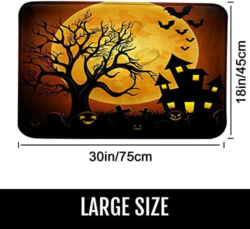 Britimes Halloween Bath Mat 18x30 Inches Non-Slip