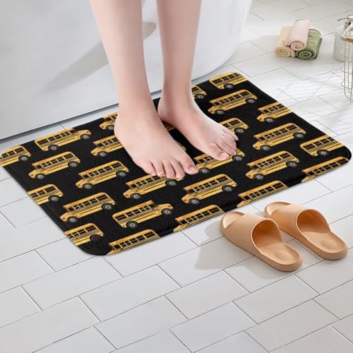 Erosebridal Waterproof School Bus Bath Mat 16x24