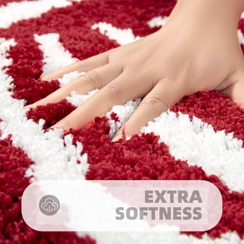 Aldopein Red Bowtie Kids Bath Mat Non Slip