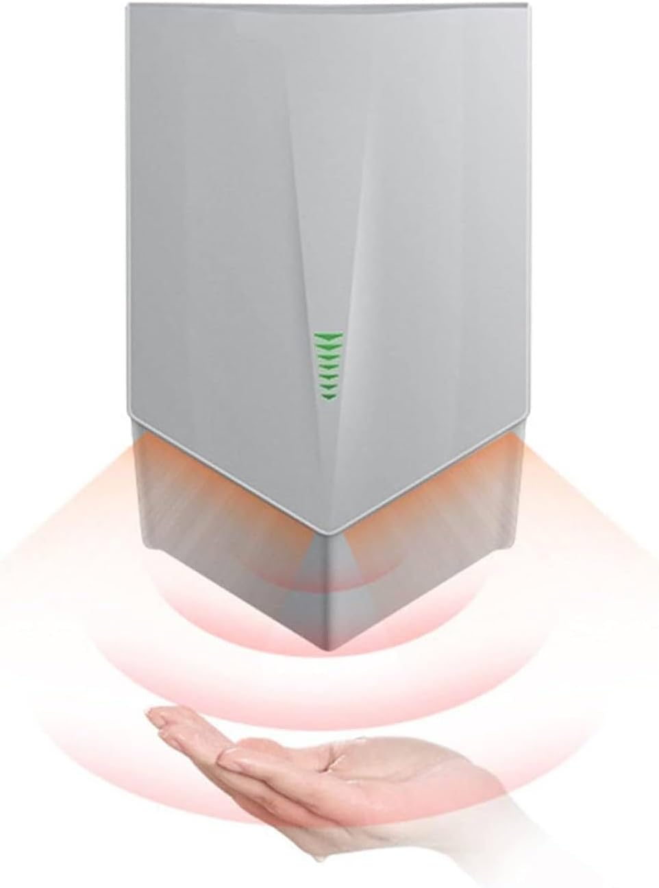 Automatic Electric Hand Dryer with 2-Way Air Flow 1200W Fast Dry Silver