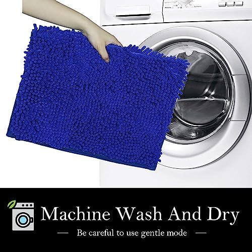 AINAHYVA 3 Piece Bathroom Rug Set Plush Shaggy Non Slip Super Absorbent