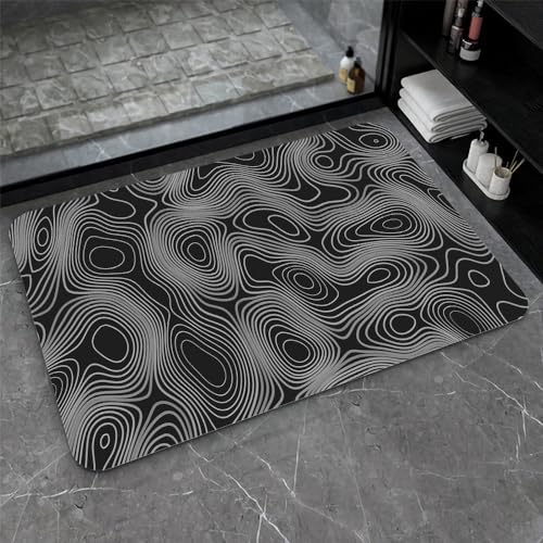 IMAYONDIA Diatomaceous Earth Bath Mat - 40x60cm Non-Slip Fast Drying Water Absorbent