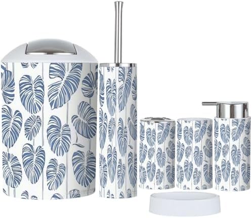 TRANQDEHOM 6-Piece Boho Bathroom Accessory Set