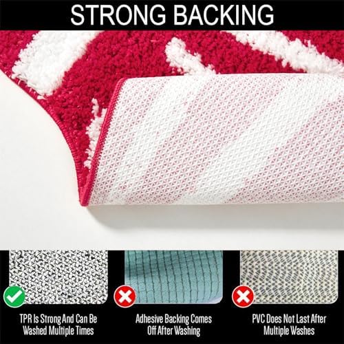 Aldopein Red Bowtie Kids Bath Mat Non Slip