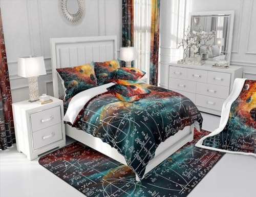 Feelyou Math Equation Bath Rugs 16x24 Kids Galaxy Solar System