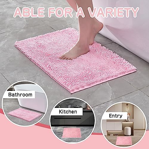 HZFLBN Plush Shaggy Bath Rug 17x24 Non-Slip Soft Durable