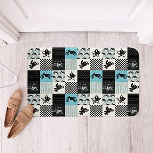 Cartoon Garbage Truck Bath Rug 24x16IN for Boys Girls