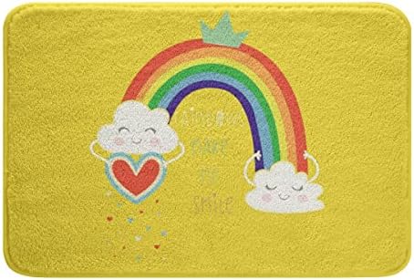 Rainbow Iridescent Plush Bath Rug for Kids and Pets