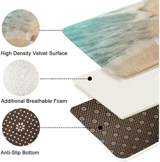 Camo Bath Rug 16x24 Inch Non-Slip Floor Mat for Bathroom