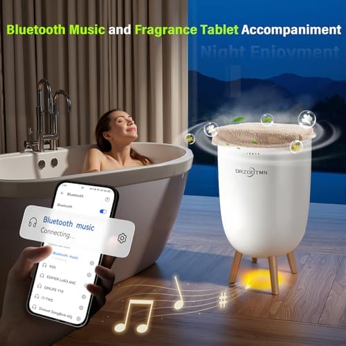 ORZDOTMN 20L Towel Warmer with Bluetooth Mood Lights