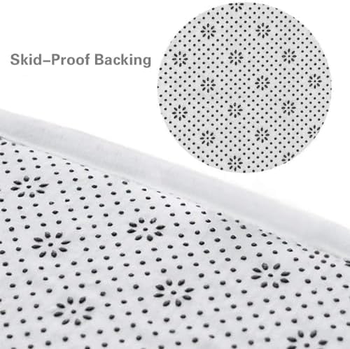 Pink Checkered Bath Mat 16X24in Flannel Non-Slip