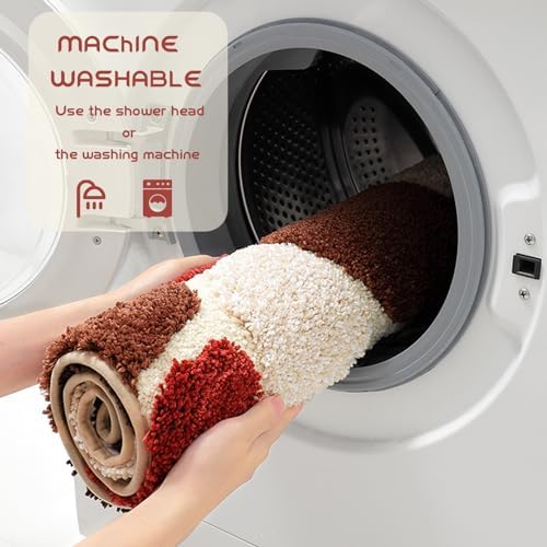 Befocus Red Pebble Stone Bath Rug 2031