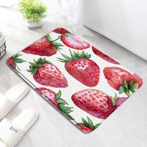 Strawberry Bath Mat Cute Fruit Design 236 x 157 Inch