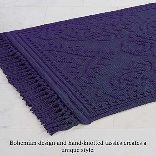 Jean Pierre Ricardo Bath Mats Set of 2 Indigo 17x31 21x41