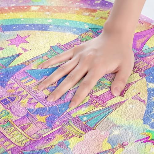 Feelyou Castle Bath Rug 16x24 Rainbow Kids