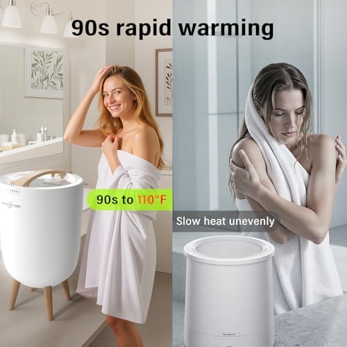 ORZDOTMN 20L Towel Warmer with Bluetooth Mood Lights