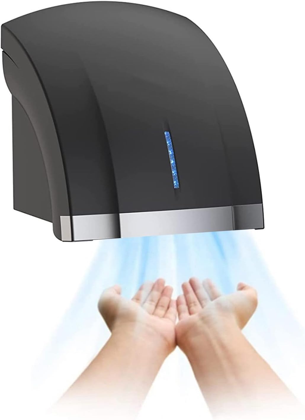 Compact Electric Hand Dryer - 220V Hot Cold for Bathrooms