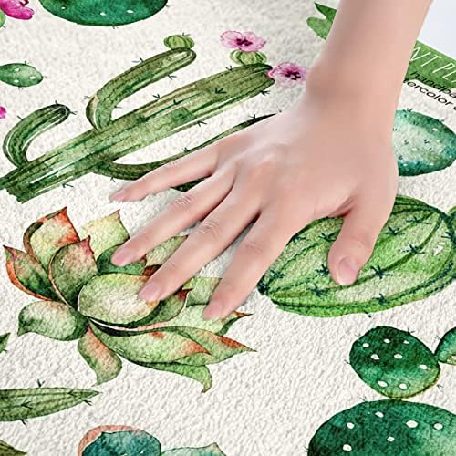 Feelyou Cactus Bath Rug 16x24 Inch Boho Design 1