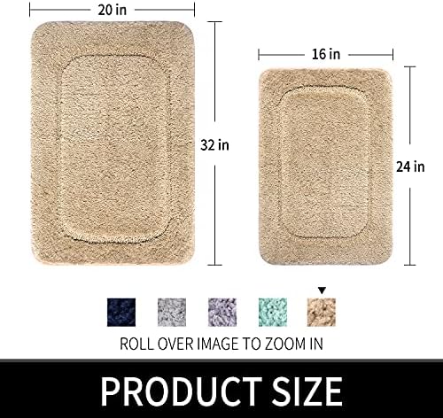 Ultra Soft Fluffy Non-Slip Bath Rug 16 x 24