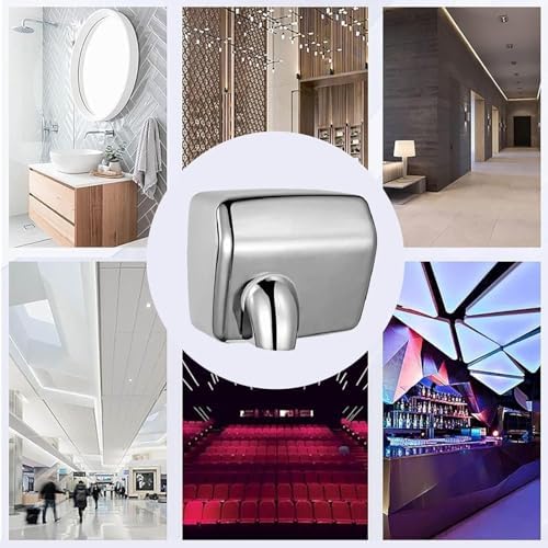 QIANMEI 2300W Commercial Hand Dryer with Sensor and Stainless Steel Housing