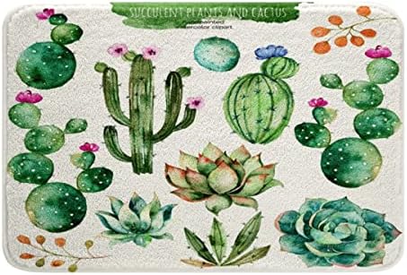 Feelyou Cactus Bath Rug 16x24 Inch Boho Design 1