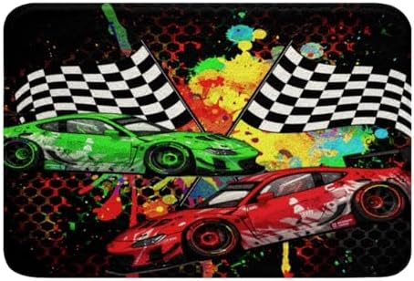 Feelyou Race Car Fleece Bath Rug 16x24 Inch