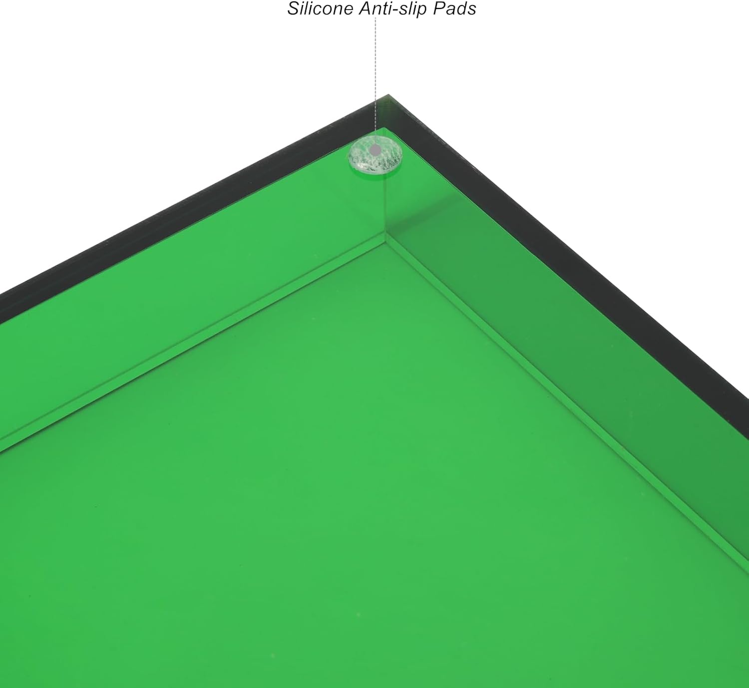 Emerald Green Acrylic Vanity Tray 12x6 for Bathroom and Vanity
