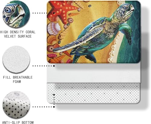 Erosebridal Sea Turtle Bath Rug Set for Kids 1