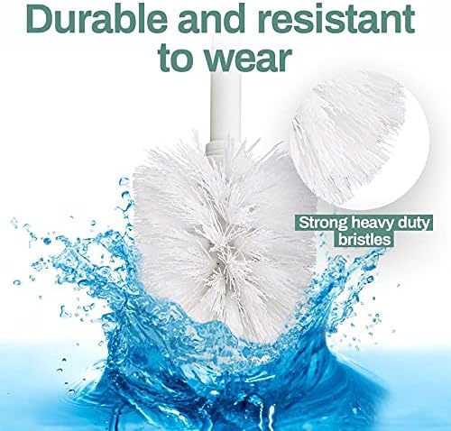 Home Intuition Chrome Stainless Steel Toilet Brush Holder Set 2 Pack