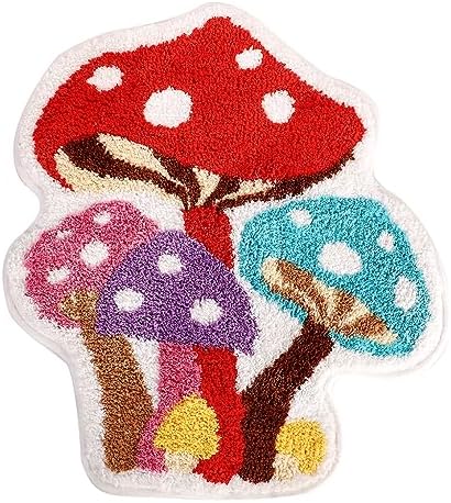 Mushroom Bathroom Rug - Non-Slip Soft and Absorbent