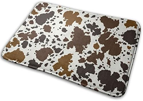 MZERSE Quick Dry Bath Mat with Brown Skin Milk Cow Print