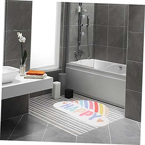 Cabilock Rainbow Bath Mat Kids Welcome Doormat Rug