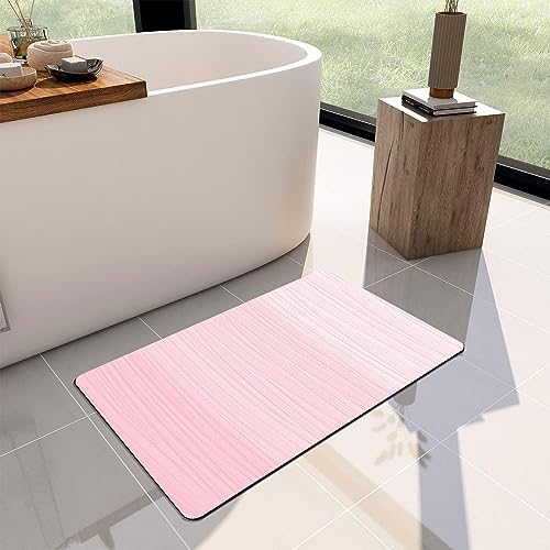 Ineffablex Cute Pink Gradient Bath Mat Quick Dry