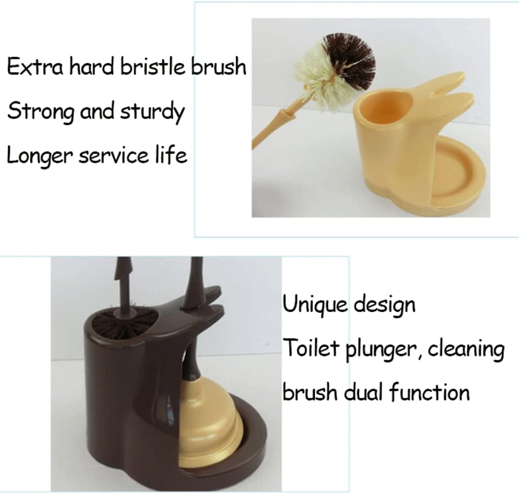 SUREK Soft Floor Toilet Brush with Reusable Holder